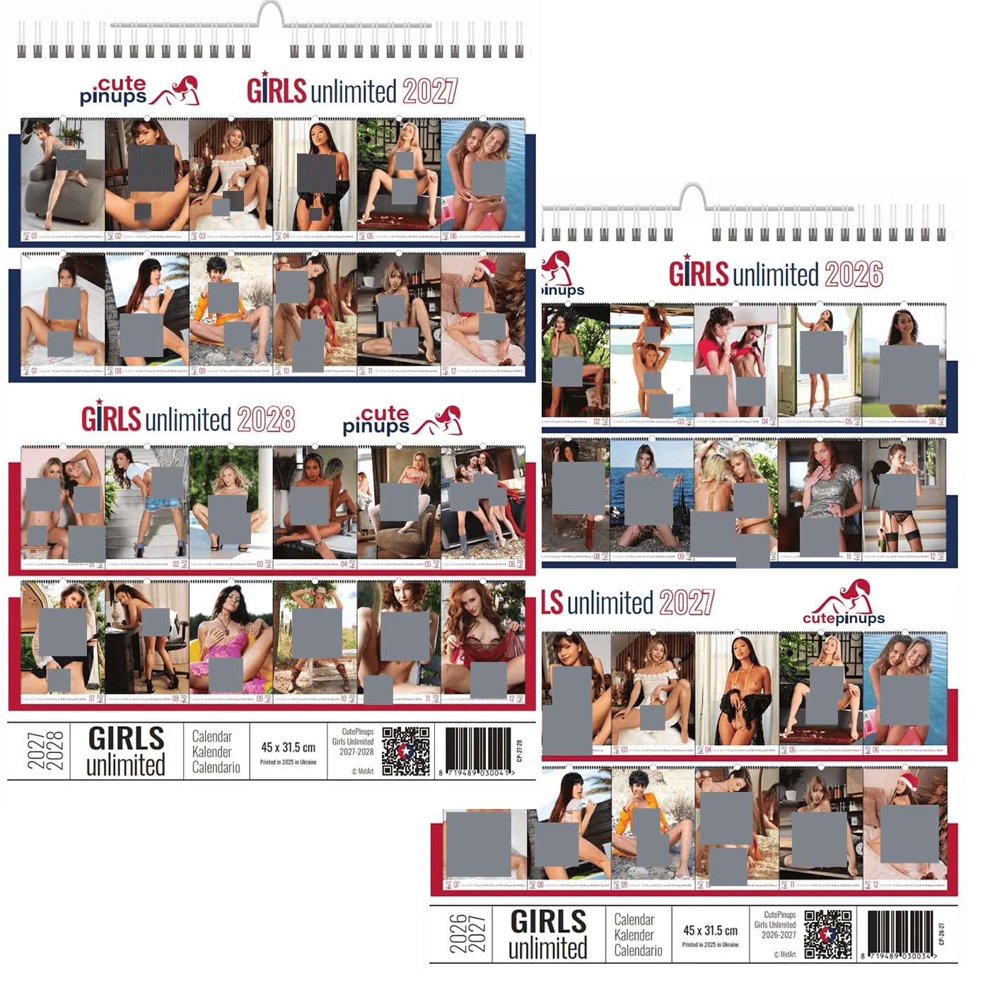 CutePinups Erotic Nude Calendar 2026-27-27-28 Plus Free 2025