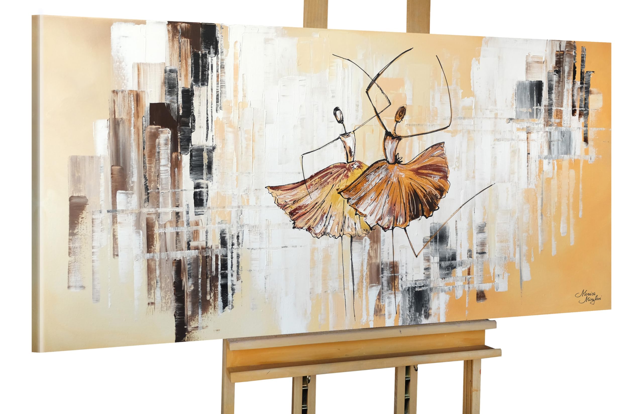 Monica Mirafiori I 120x60 cm I Tableau Peint à la Main I Modèles Tableau I Peintre Moderne I Tableaux Peintures I Toile sur Cadre en Bois