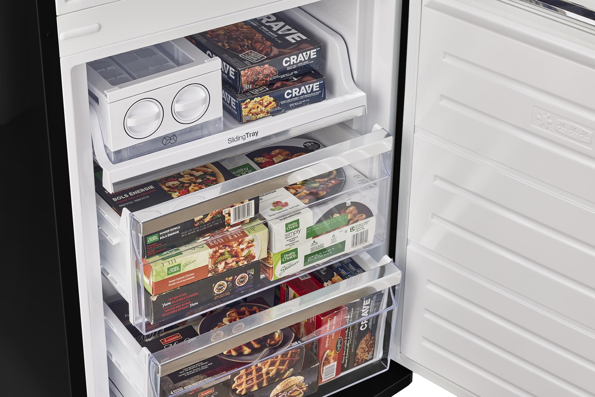 Unique Appliances Classic Retro 12 Cu.Ft. Bottom Freezer Refrigerator In Midnight Black on Fridge.com - View 5