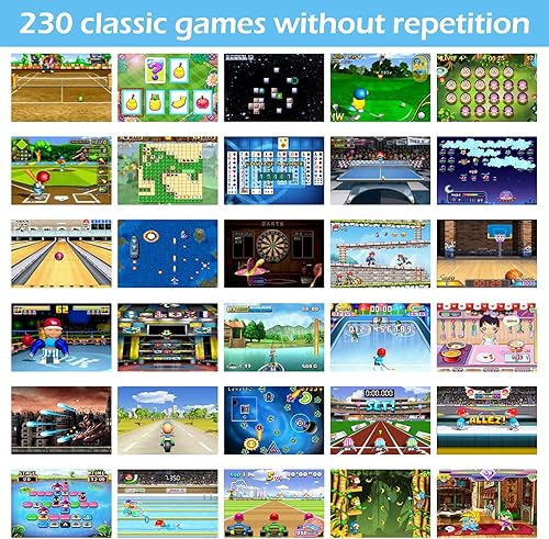 Miniatura 24 de Juego de mano de 16 bits para niños y adultos, pantalla grande de 3.0 pulgadas precargada 230 HD videojuegos clásicos retro con batería recargable