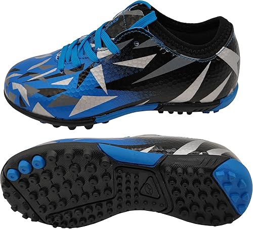 Miniatura 2 de Zapatos de fútbol de césped para niños y niñas, botas de fútbol atléticas para exteriores e interiores (niños pequeñosniños grandes)