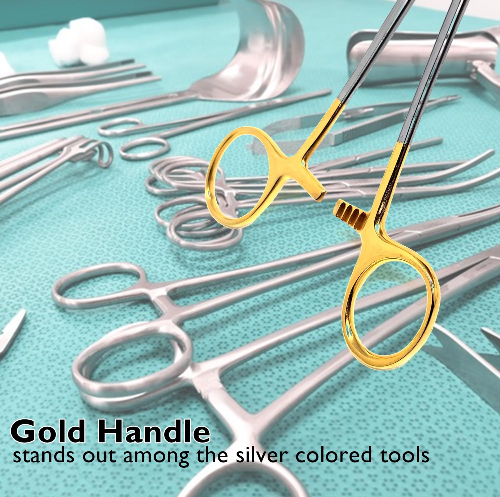 Gold Handle Olsen Hegar Needle Holder 5.5", Premium — Amazon image 7