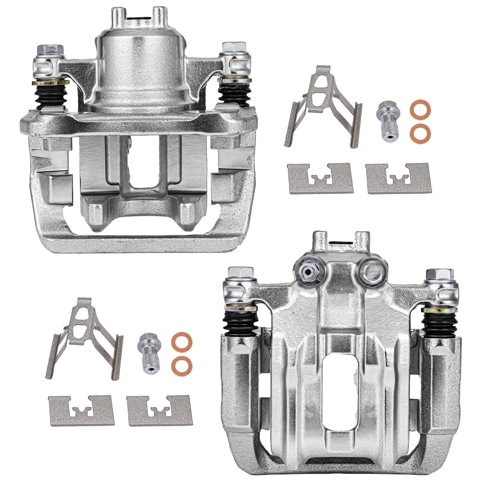 SCITOO Rear Left+Right Brake Calipers With Bracket 19B2911 19B2910 Compatible For Honda CR-V 2005-2006