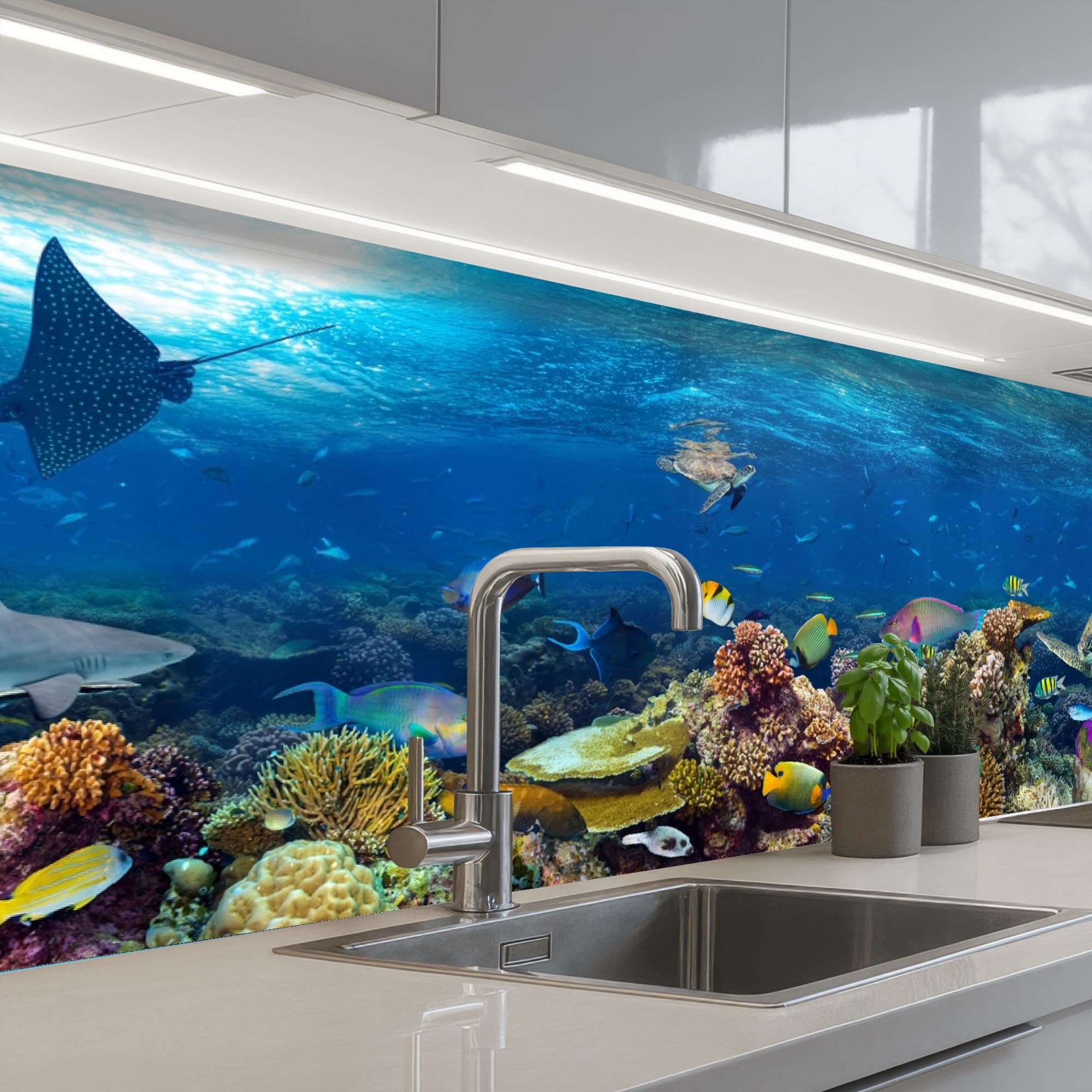 KitchenYeah© Splashback for Kitchen self-Adhesive Sink Splash Splatter
