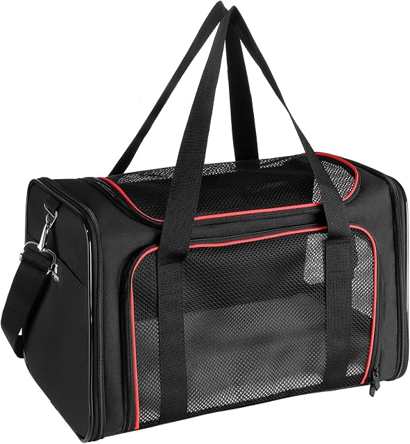 X-ZONE PET Airline Approved Pet Carriers,Soft Sided Collapsible Pet Travel Carrier for Medium Cats and Puppy