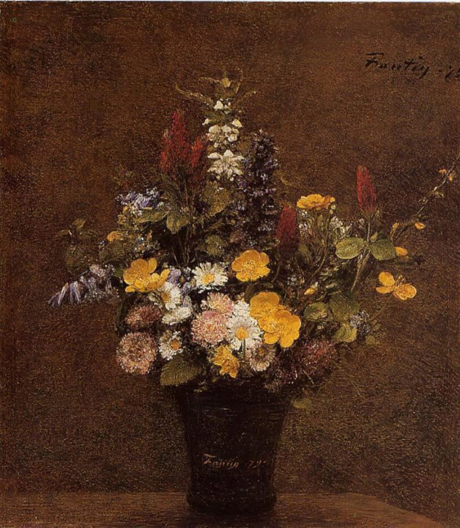 SERENDIPITP Retro Picture Poster Wall Art Pictures Painting Wildflowers Henri Fantin-latour Wall Art Canvas Print for Wall Decor 60x90cm
