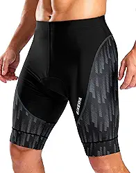Shorts masculinos de ciclismo com alças de silicone acolchoadas para ciclismo para bicicleta sem bolsos