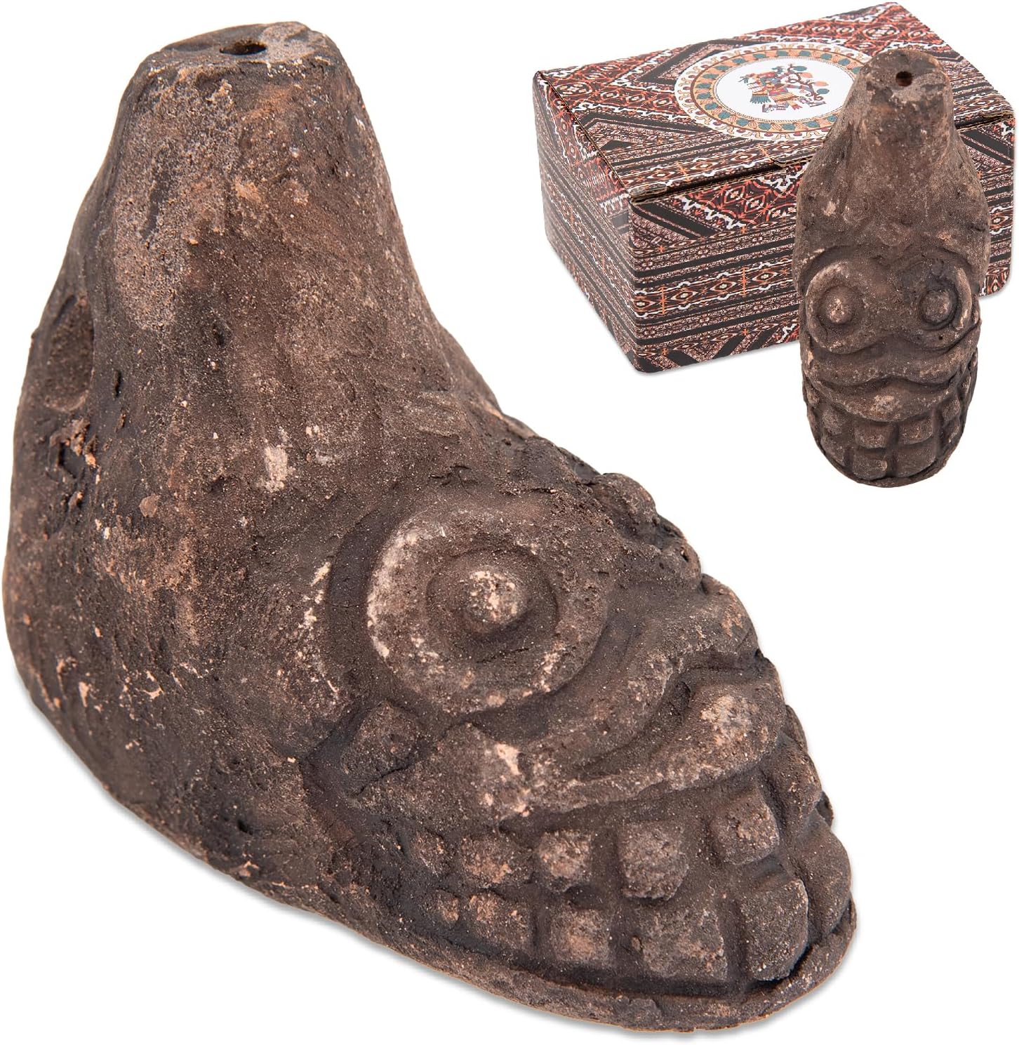 Aztec Death Whistle, Loudest Authentic Human Sounding Scream 125+ Decibels – Easy to Blow for Halloween & Collectors (Terracotta Color)