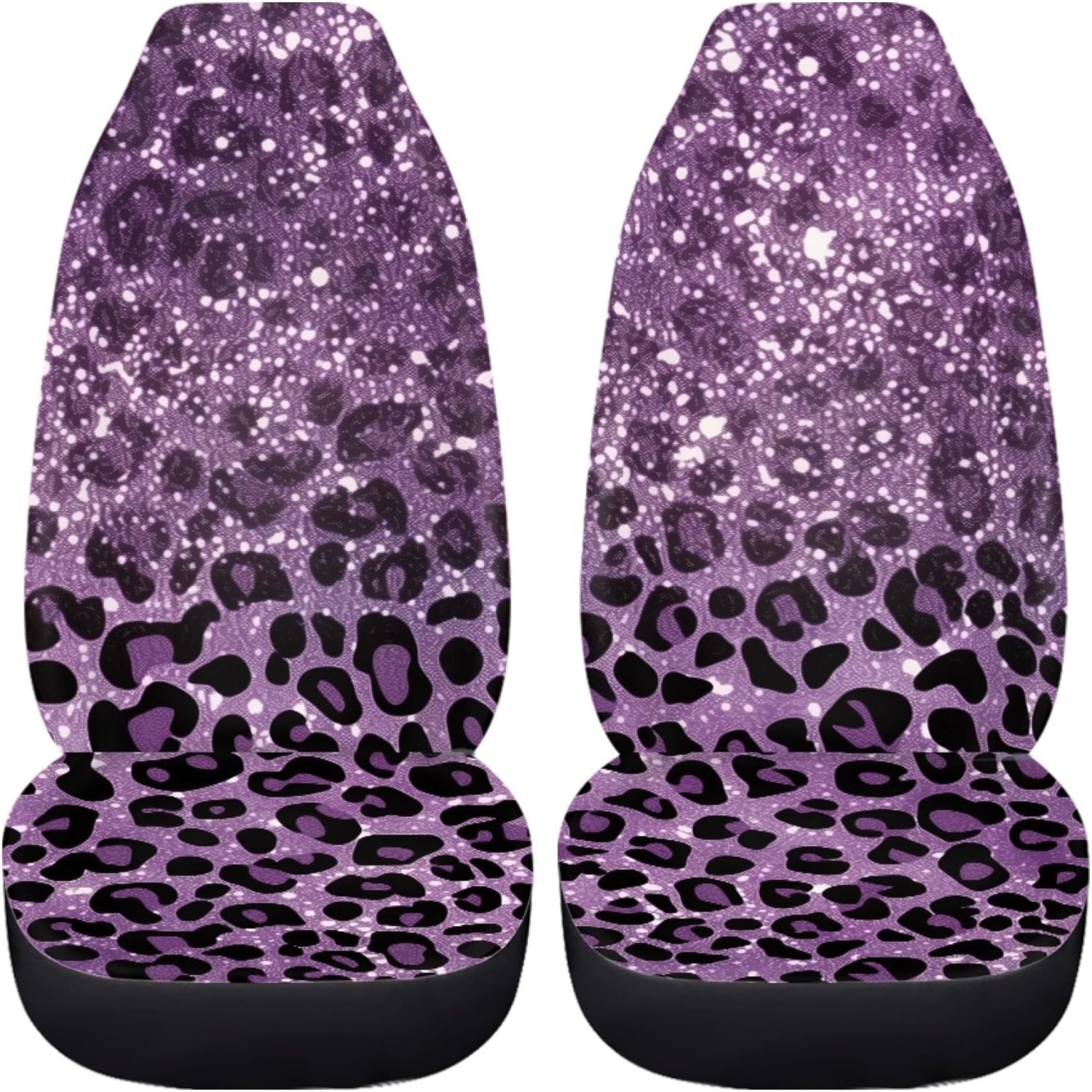 Purple Graient Cheetch Print Waterproof Car Seat Covers for Women Men, Seat Protector Auto Decorations Accessories for SUV Truck Vans Sedans