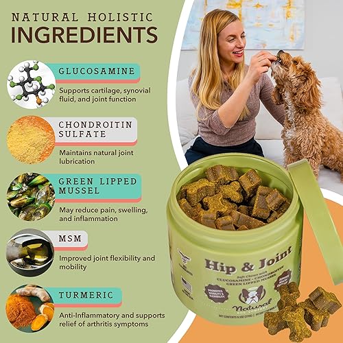 Miniatura 2 de Natural Dog Company Paquete de masticables para cadera y articulaciones y probióticos para perros glucosamina y probióticos - Combo de apoyo