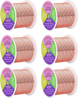 Mandala Crafts 8 Gauge Rose Gold Tone Combo Anodized Aluminum Craft Wire