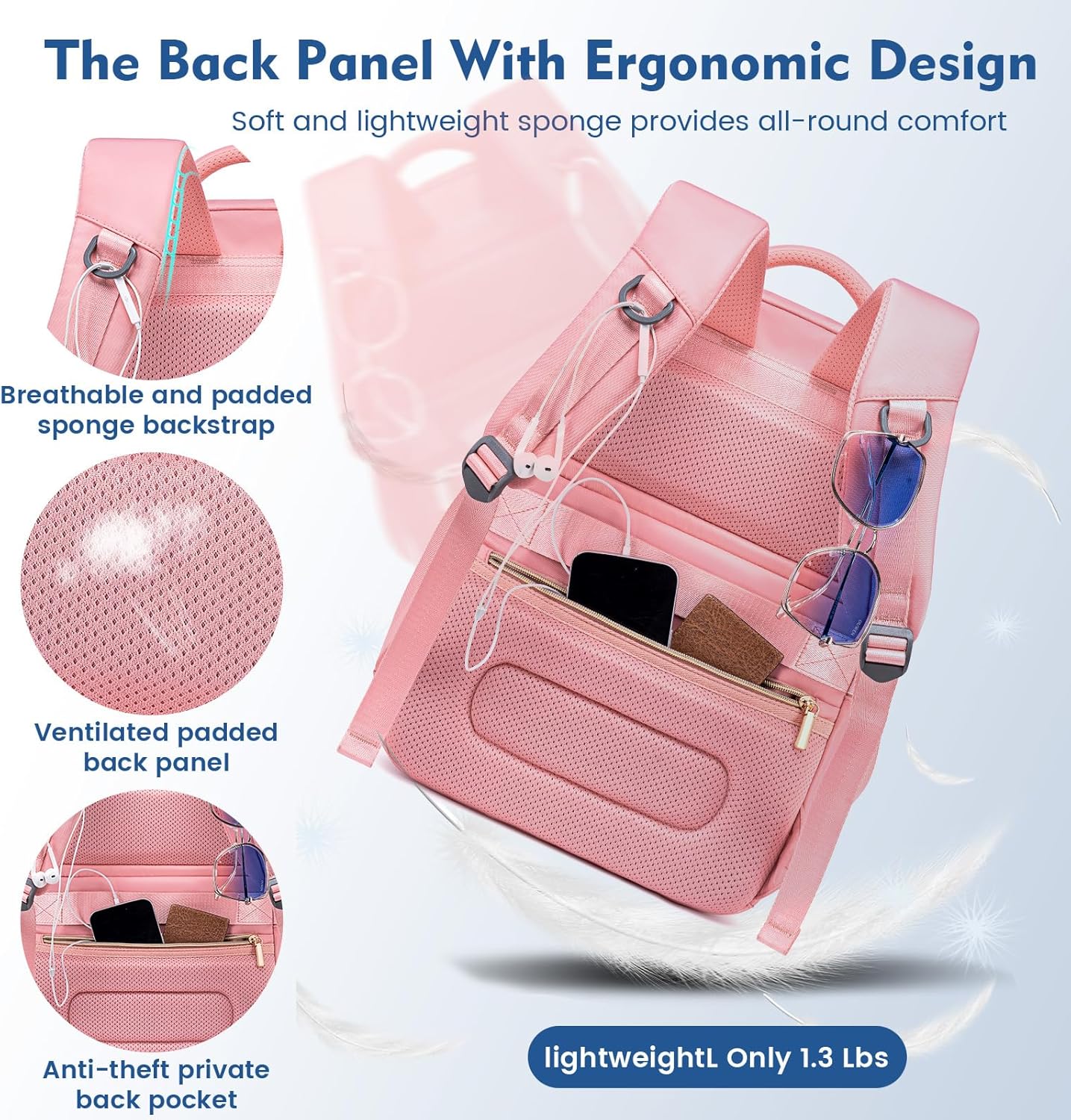 Backpack Cooler Lunch Backpack Double Decker Lunch Box,Insulated Backpack Lunch Cooler Bag, Lightweight Leakproof Lunchbox Backpack for Women Men to Travel,Picnic,Hiking,Beach,Camping - Image 7