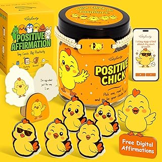 Emotional Support Chicken Gifts For Women - Positive Affirmation Cards For Women Birthday Gift Ideas, Unique Inspirational Gifts For Coworker, Motivational Chicken Decor for Office Desk