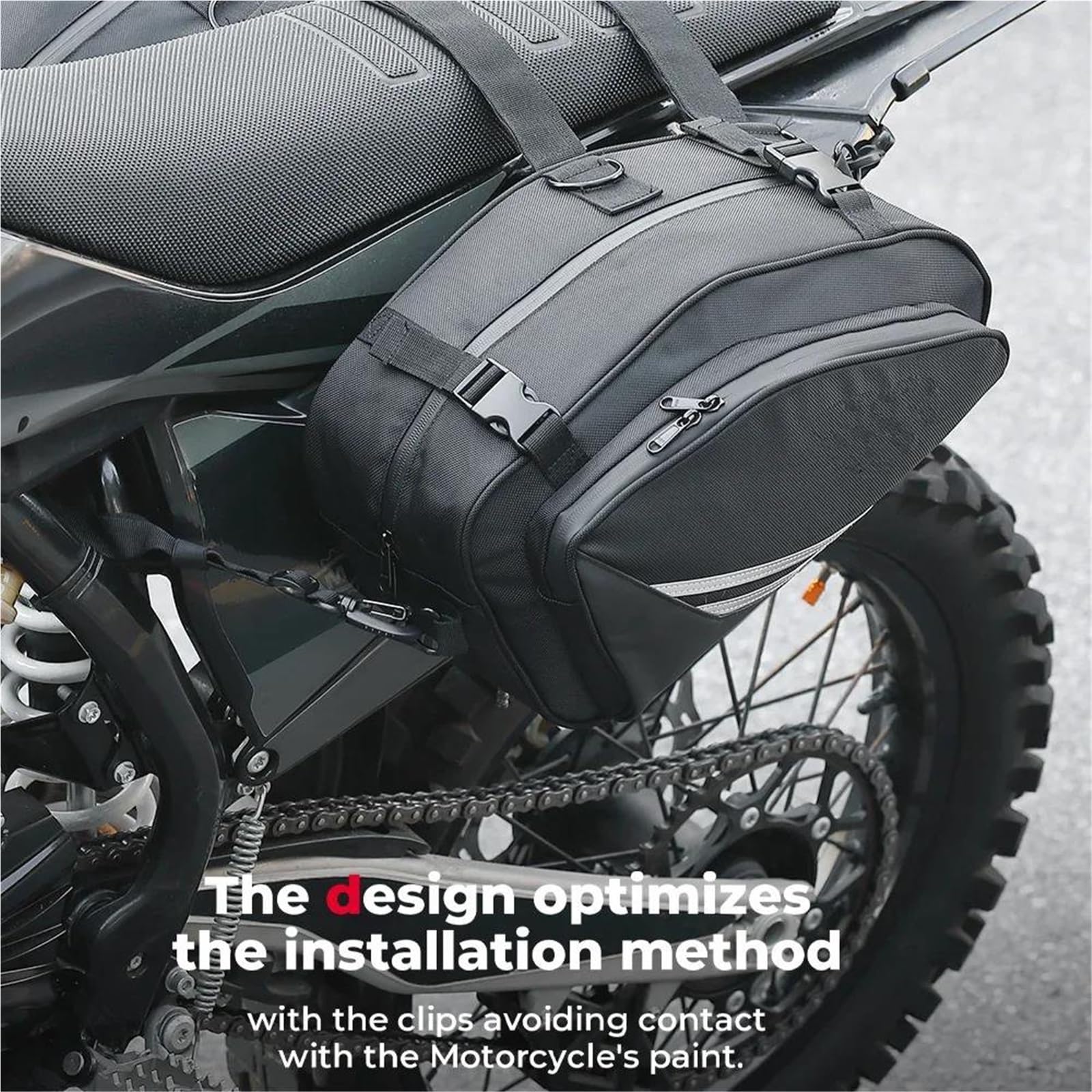 Stile di Moda 1 Paio di Accessori per Moto Borse Laterali Nere per Motocross Dual Sport per S&uzuki V-Strom