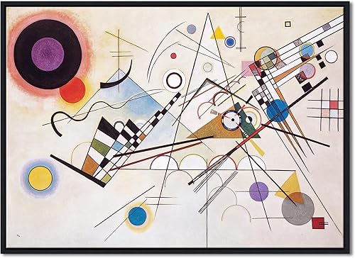 Miniatura 9 de Wieco Art Arte de Pared en Lienzo Enmarcado Wassily Kandinsky Composición VIII Impresión de Pinturas Famosas Impresiones en Lienzo Abstractas para