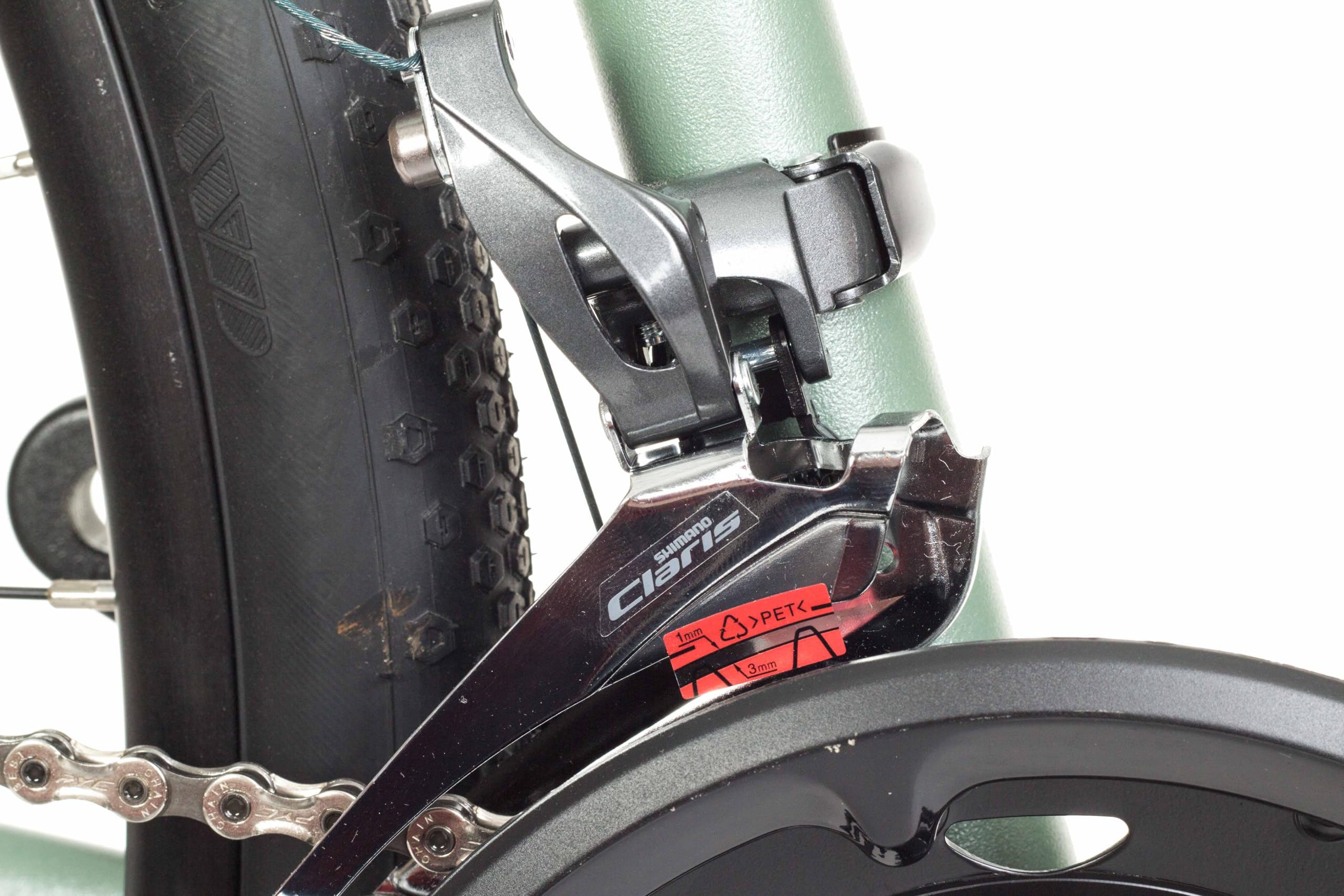 Gravel Aluminium Rennrad mit SH Claris 2 x 8 Gänge, 700 x 40 C, Grün (M 540)