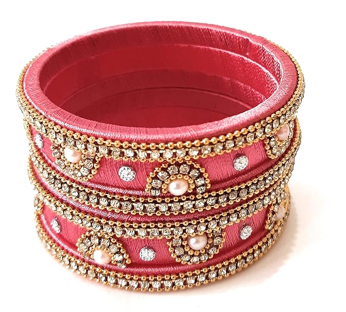 Buy Multicolour silk thread bangles at Amazon.in