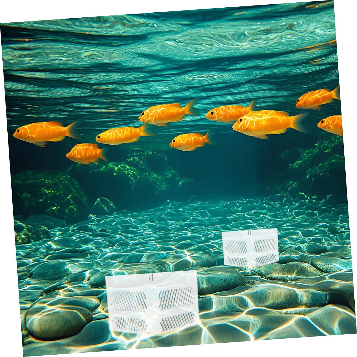 Aquarium Acrylic Grid Divider for Fish Tanks Sand Isolation Plate Dual Hole Design for Pump Management Maintains Clean Environment and Protects Equipment