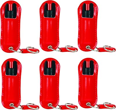 Pepper Shot1.2% MC Halo Leatherette Pepper Spray - Lot of 6 as Shown