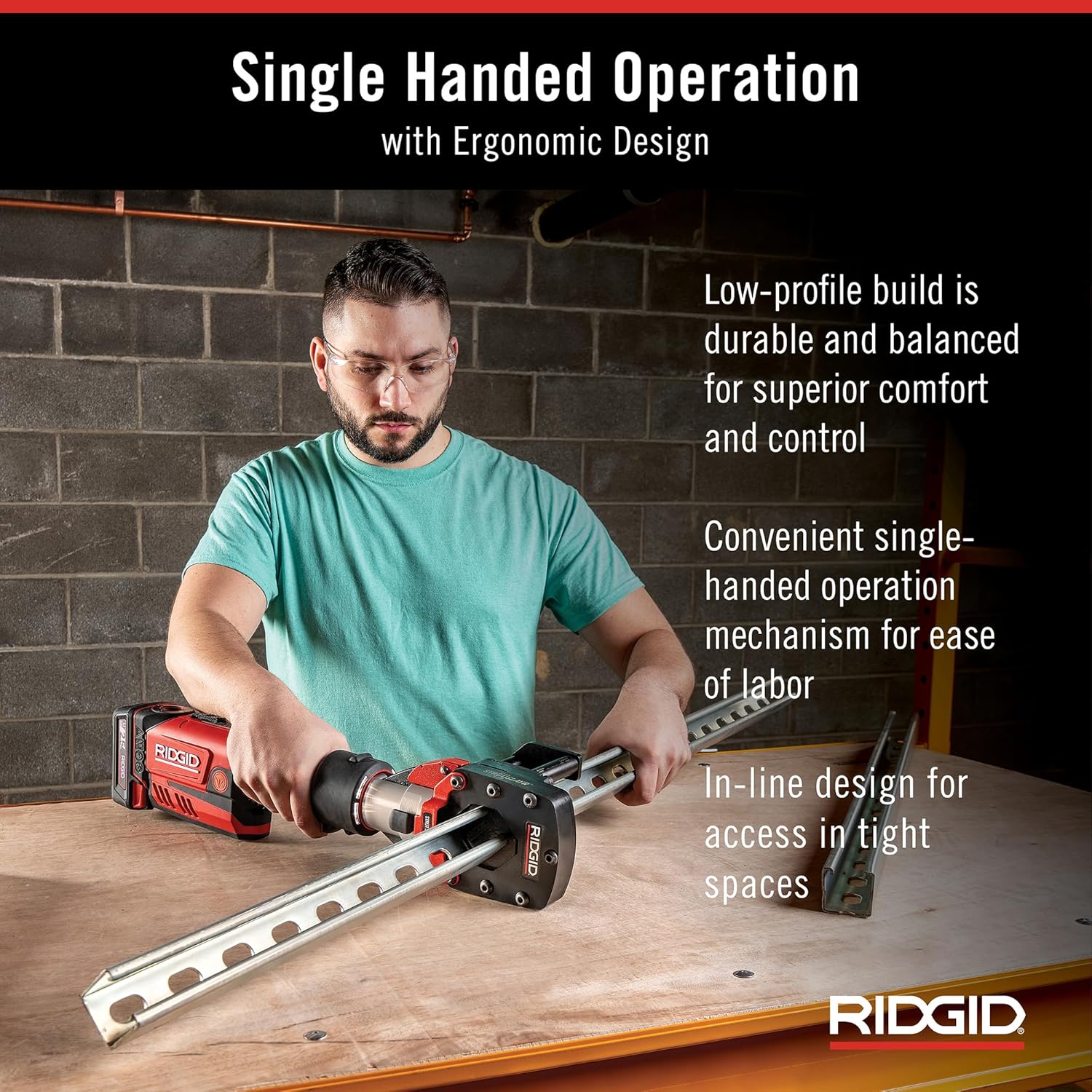 RIDGID 67223 Model RP 351 ProPress Standard Press Tool, Pressing Tool with Bluetooth Connectivity and LED Interface
