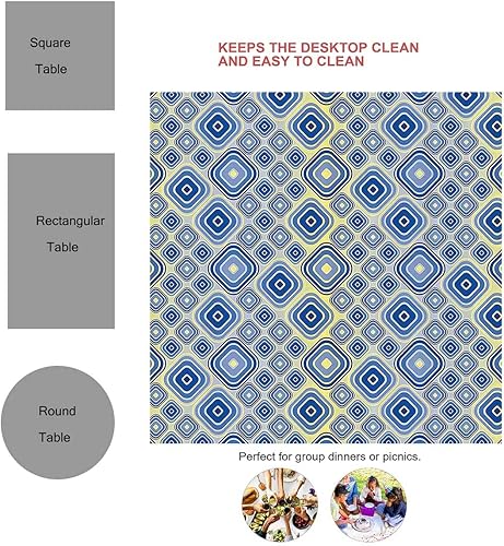 Vista 29 de Mantel Redondo para mesa de 4 sillas, morado y rosa, naranja, mantel para exteriores, 30 x 30 pulgadas