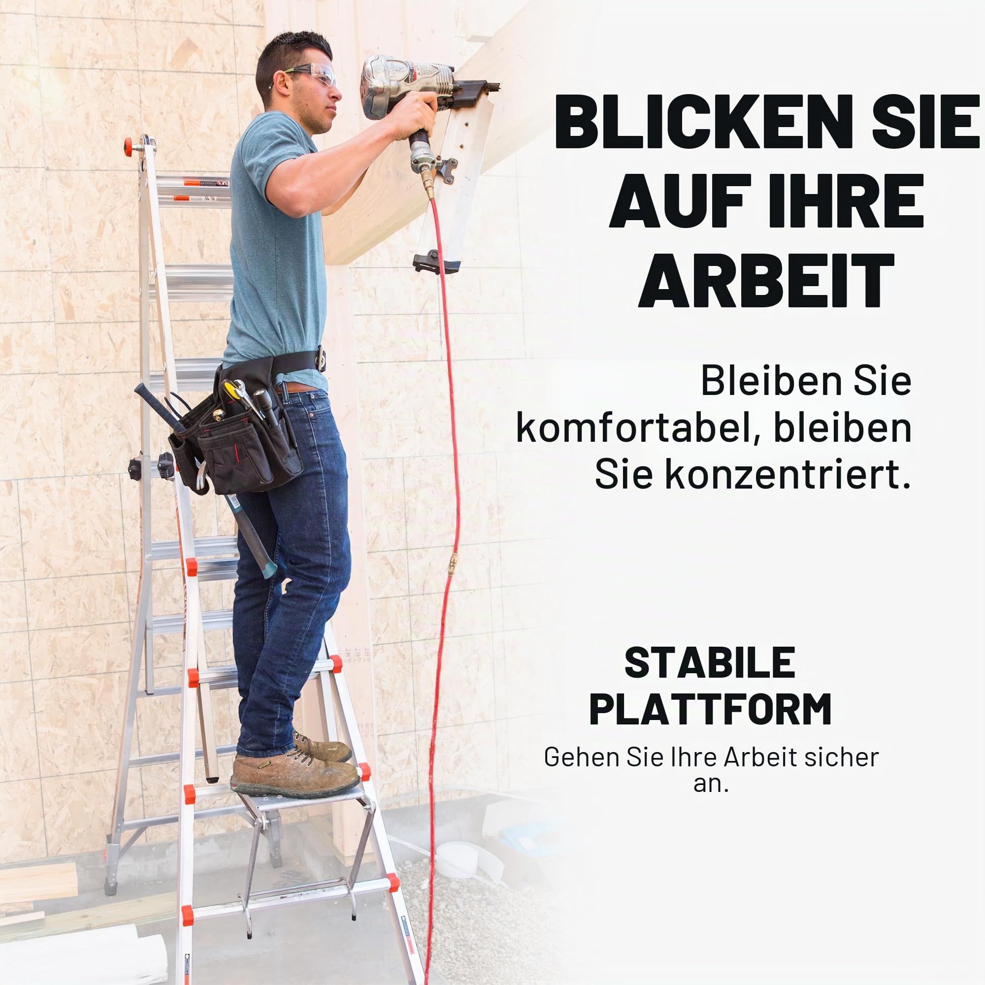 Little Giant Ladder Systems, Arbeitsplattform, Leiter-Zubehör, Aluminium, 170 kg Tragkraft, (10104)