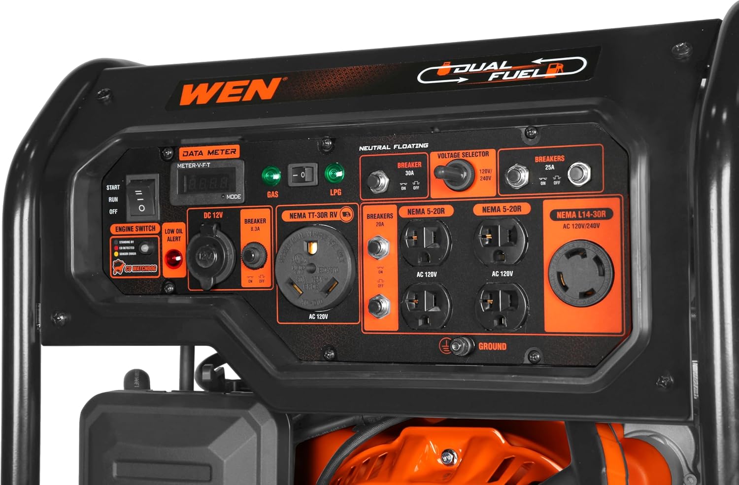 WEN DF8000X Generator Control Panel