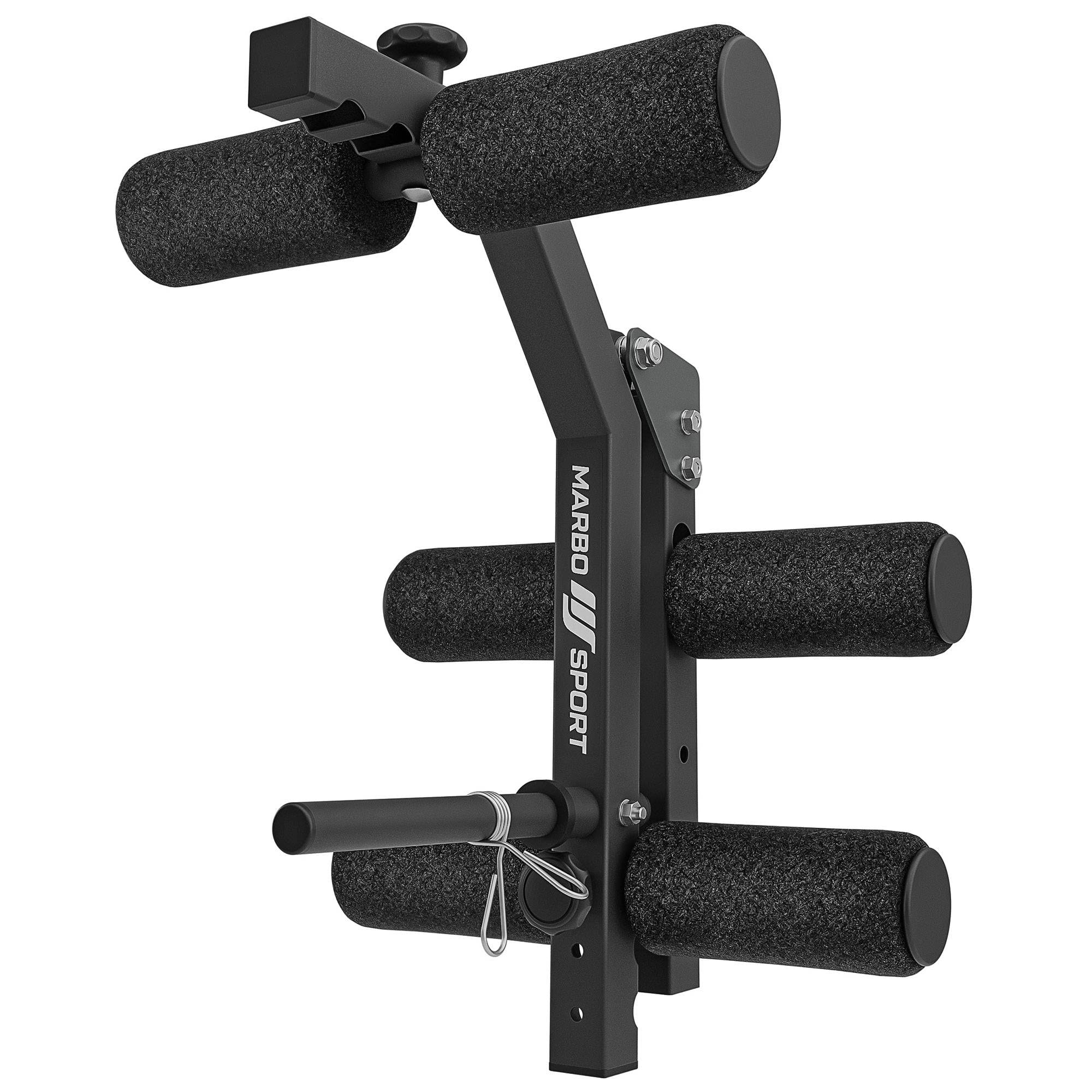 Marbo Sport - Pressa per Gambe MS-A102 2.0 – Attrezzo palestra casa compatibile con panchine Semi Pro – Palestra multifunzione per allenamento fitness completo di cosce e polpacci a casa