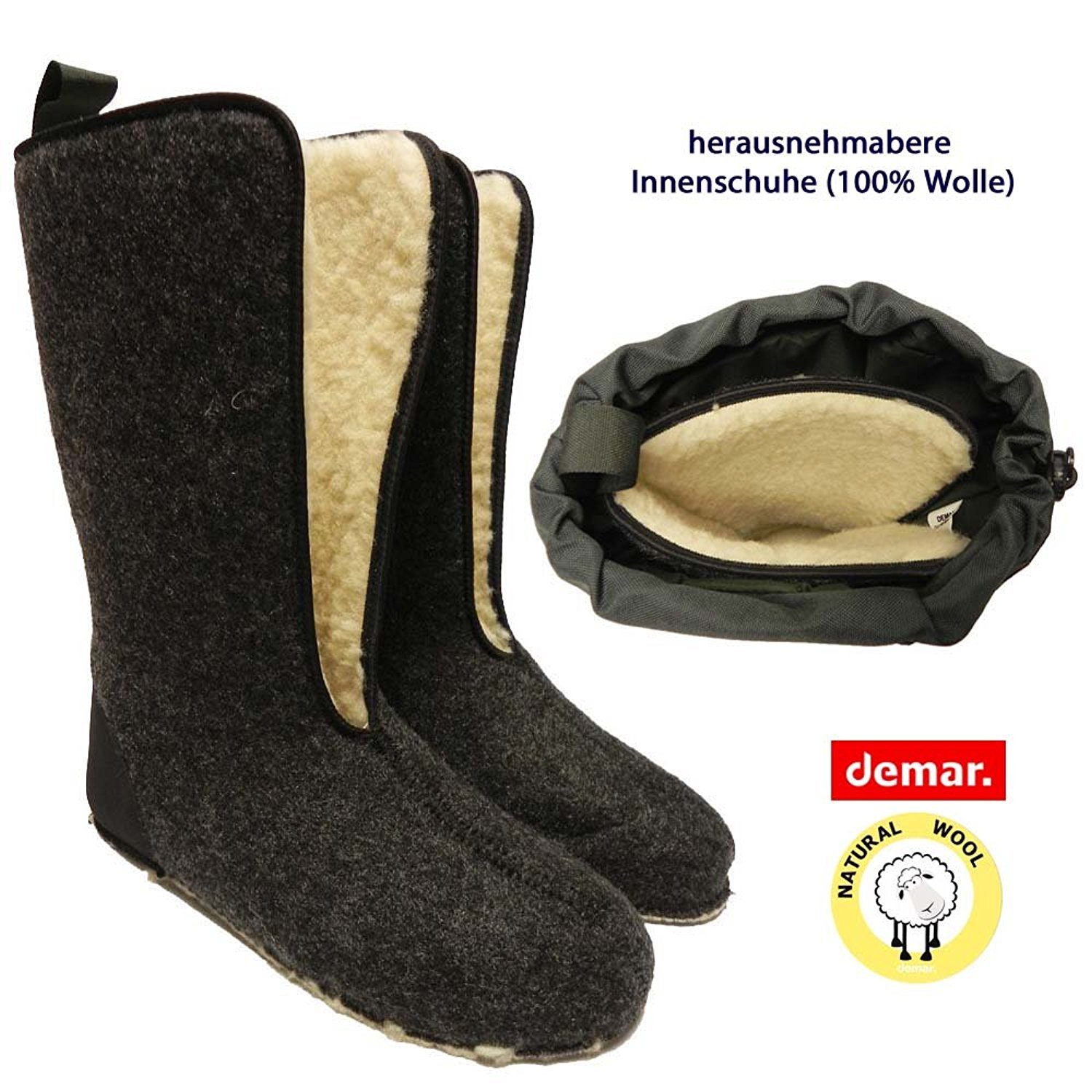 DEMAR Thermostiefel Jagdstiefel mit Wolle gefüttert Hunter PRO