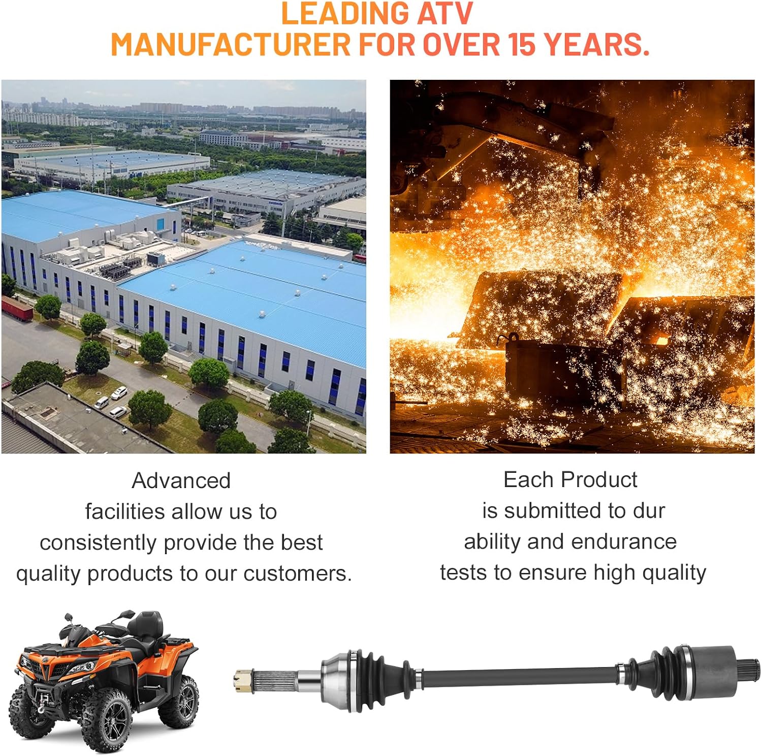 Rear Left/Right CV Axle for Polaris Ranger XP 900 2013-2018 (Non High-Lift), for Ranger XP 1000 2017-2018 (Non HST), Drive Shaft Axle Replace for1333756, 1334175-1Pcs