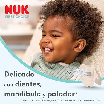 NUK First Choice Day & Night Baby Pacifier | 6-18 Months | Glow in the Dark Orthodontic Pacifiers | Soothes 99% of Babies** | Assorted | 4 Count