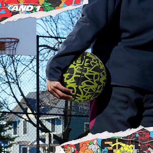 Miniatura 5 de AND1 Fantom Graffiti Basketball Official Regulation Size 7 (29.5 inches) Rubber Basketball - Deep Channel Construction Streetball, Made for Indoor