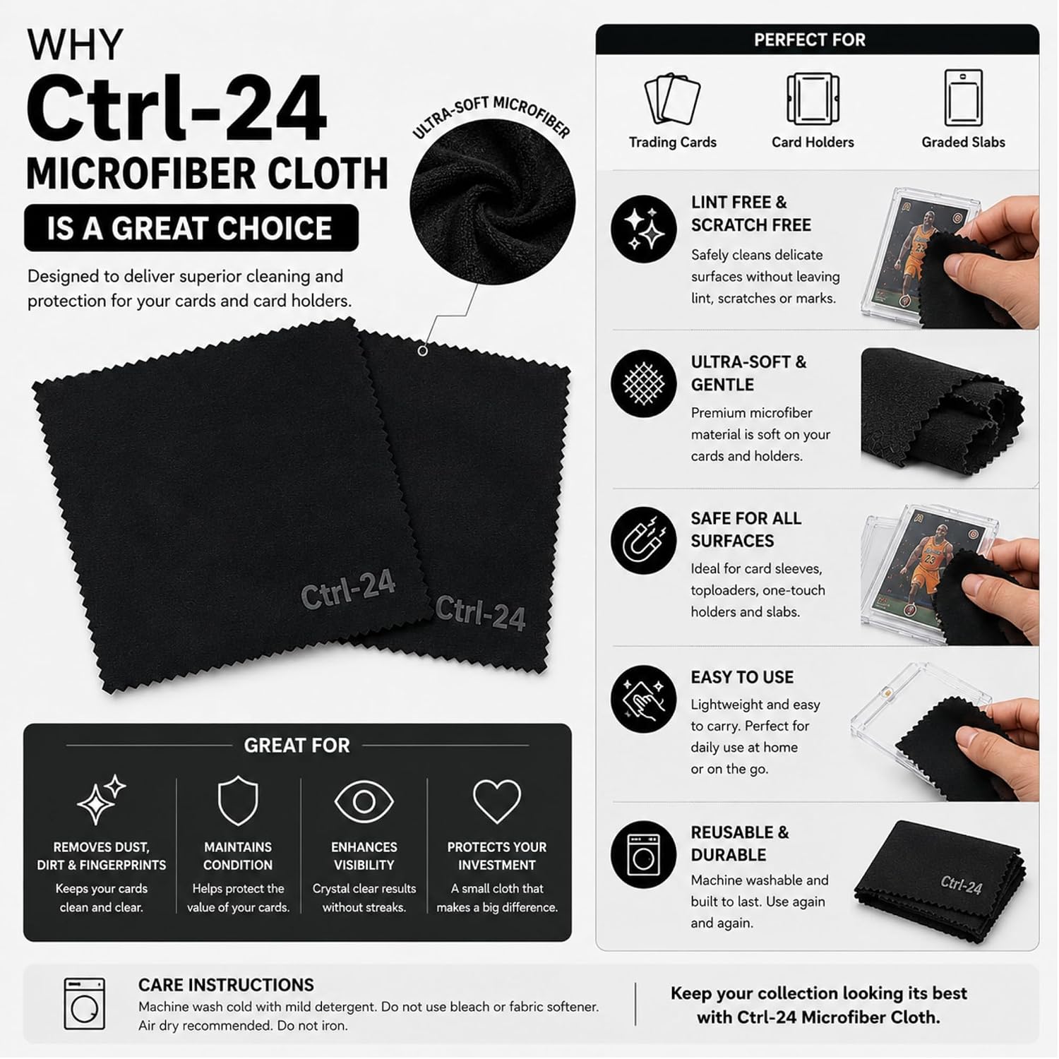 Top Loader Binder 4 Pocket Per Page, 160 Capacity Plus 5 Magnetic Holders & Microfiber Cloth for Cleaning - Top Loading Trading Card Binder for Pokemon, Sports, Magic & TCG Cards image 5