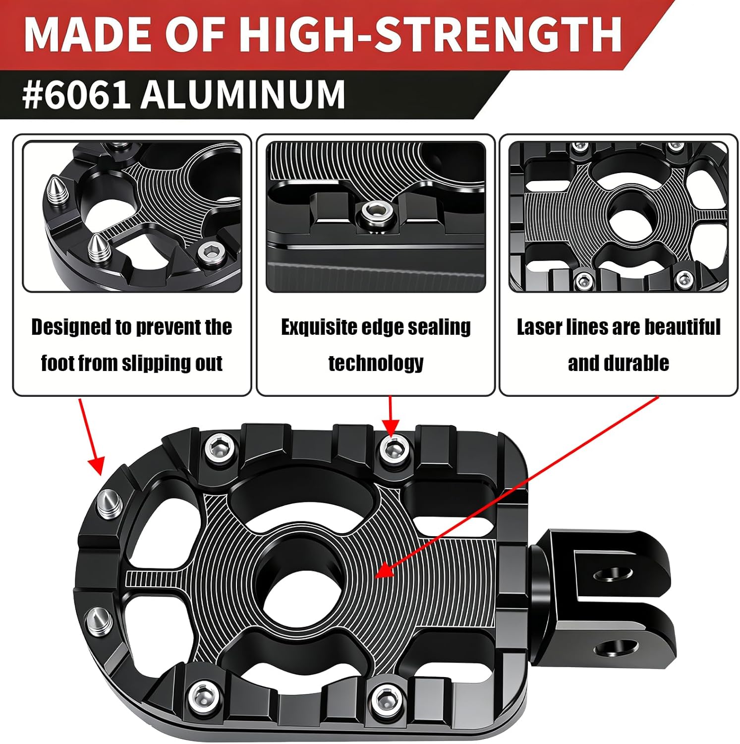 Black Front Driver Rider Floorboards Foot Pegs for Harley Softail Street Bob FXBB, FXBBS, Low Rider FXLR, FXLRS, Sport Glide FLSB, Breakout FXBR, FXBRS, FXST 2018-2025 2026 Models