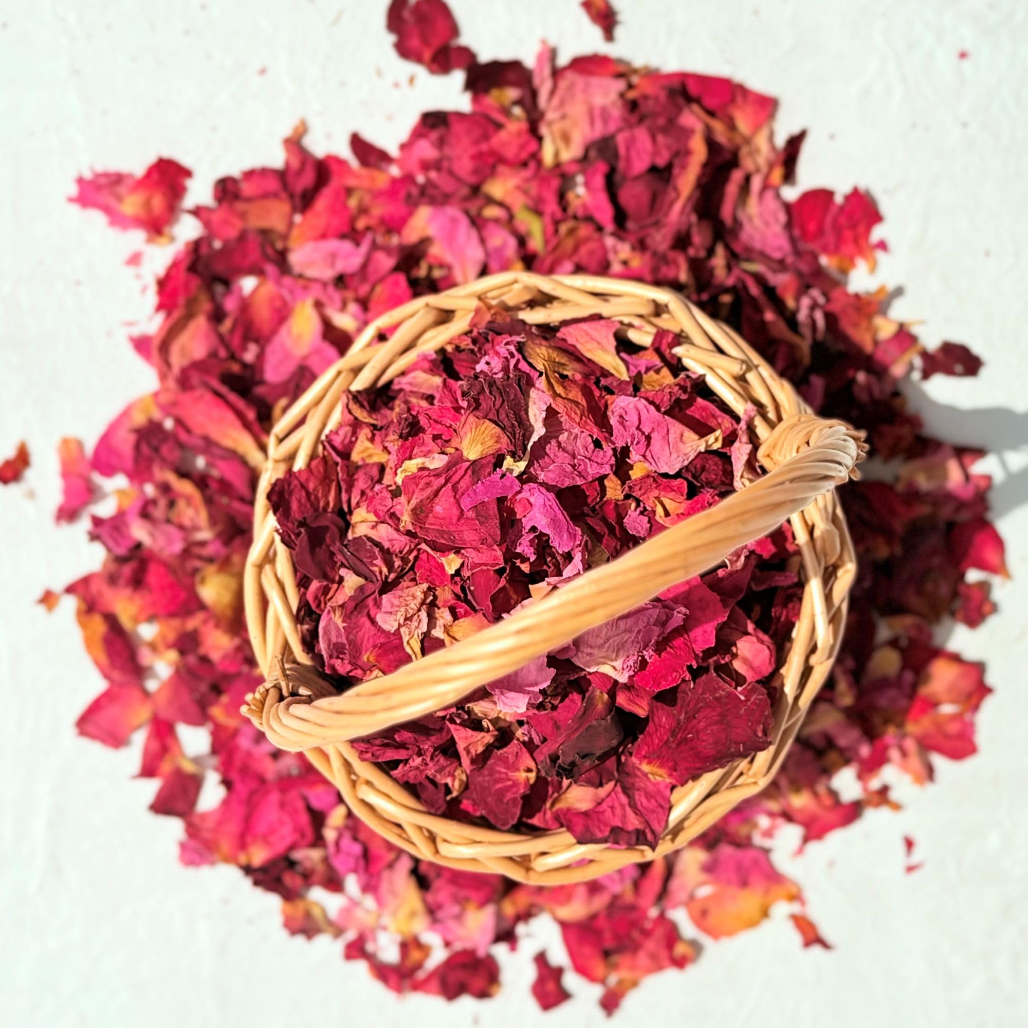 Natural Petal Confetti - 5 Litre - Valentines mix of dried Pink Peony, Pink Rose & Blue Cornflower - Biodegradable (514) — image 1