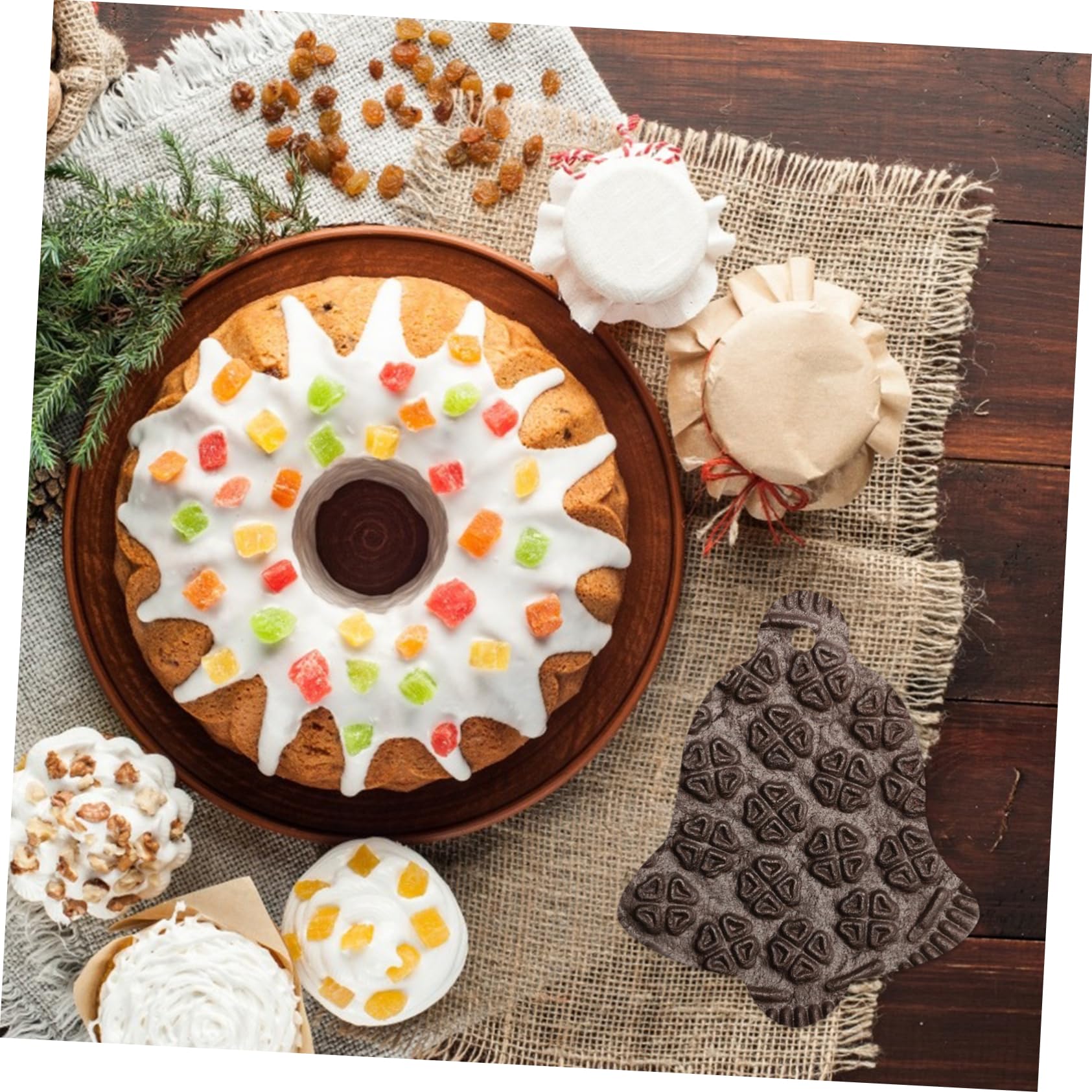 VILLCASE 18piezas Moldes De Para Pasteles De Navidad De Diseño De Árbol y Para Chocolate y Decoraciones De Repostería
