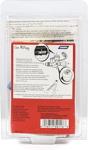 Miniatura 8 de Llave en T de latón para gas propano Camco, Solo soporte de latón de propano