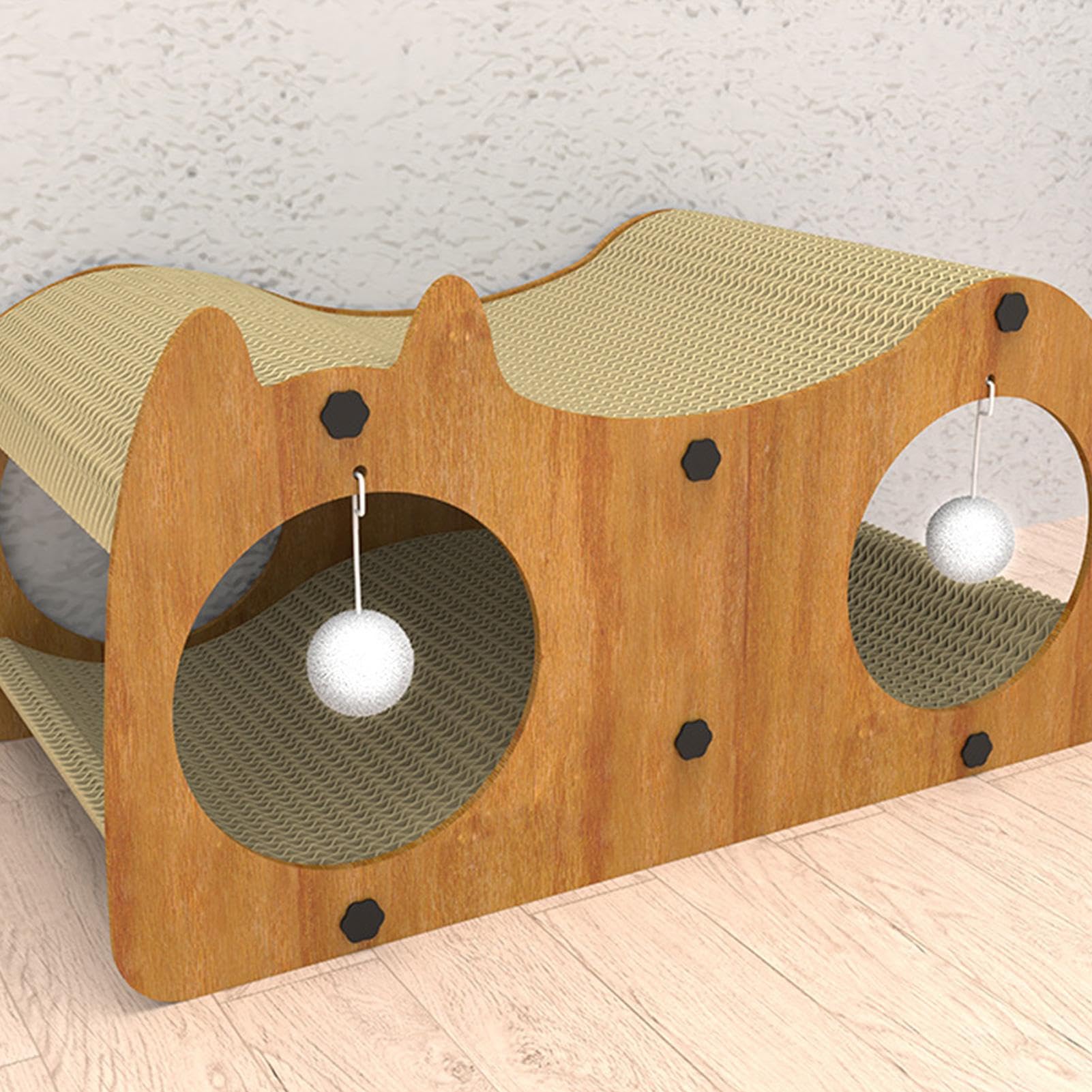 Tiragraffi per gatti, per interni, in cartone, per gatti integrato, per proteggere i mobili, per giocare e , 55 x 29 x 25 cm | Forniture per animali domestici per gatti da interno, giocattolo antigraffio per , giocare, riposare, protezion