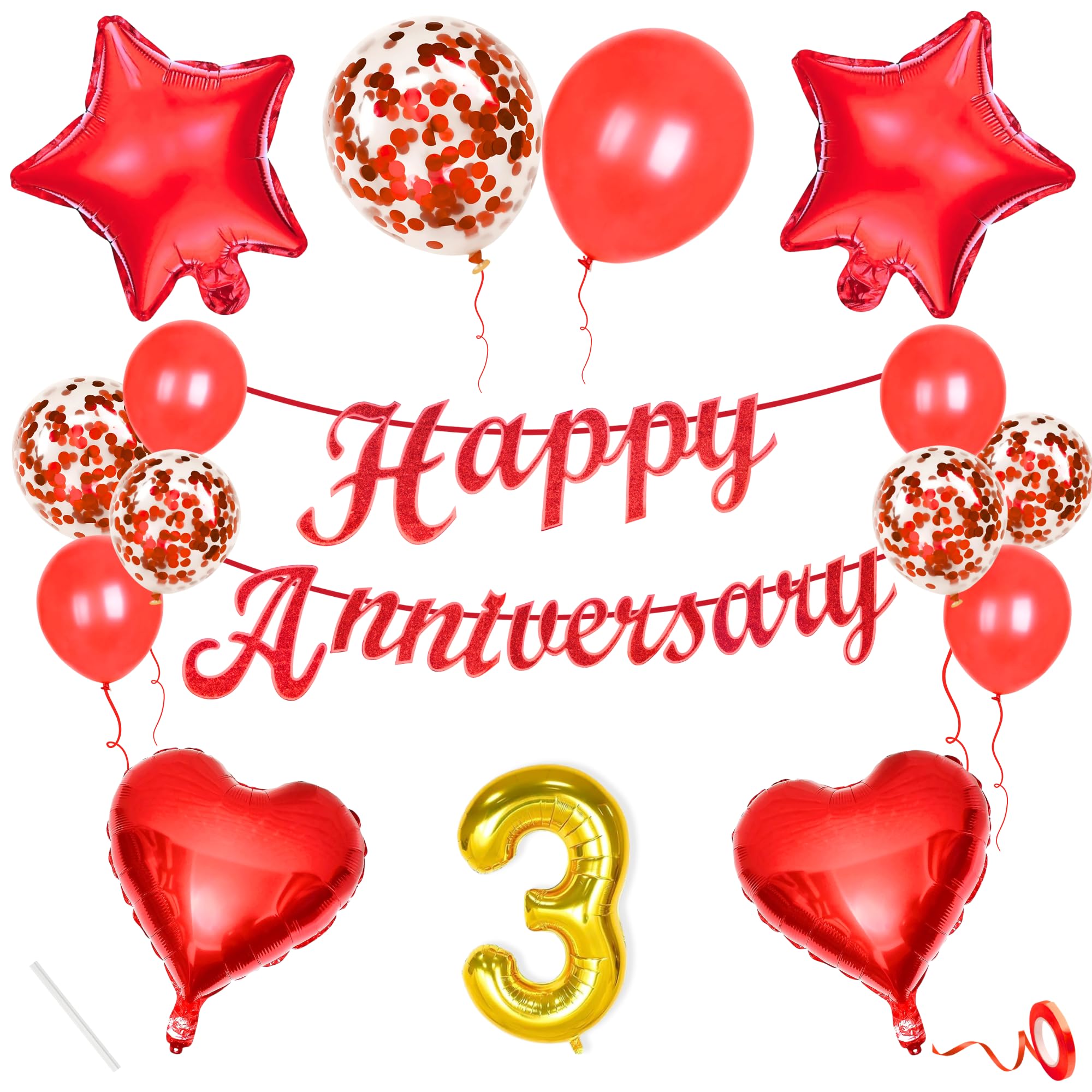 3rd Anniversary · Red