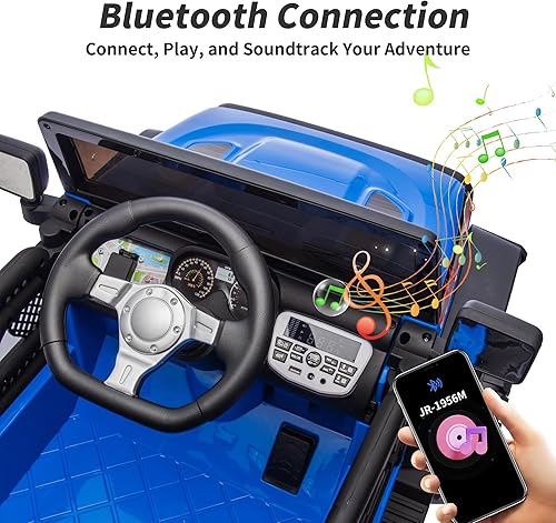 Miniatura 7 de Vehículos eléctricos para niños de 24 V, camión de juguete para niños pequeños de 3 a 5 años con control remoto, motor de 400 W, color azul