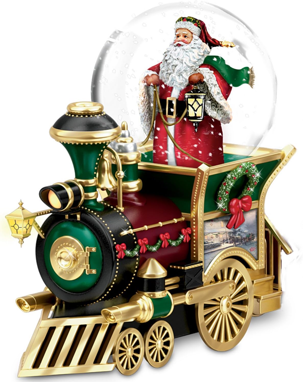 Home Accessories Santa Express White and Gold Enchanted Village Snow