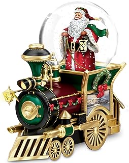 Thommas Kinkade Santa Claus is Comin' to Town Musical Snowglobe Train Car by The Bradford Exchange
