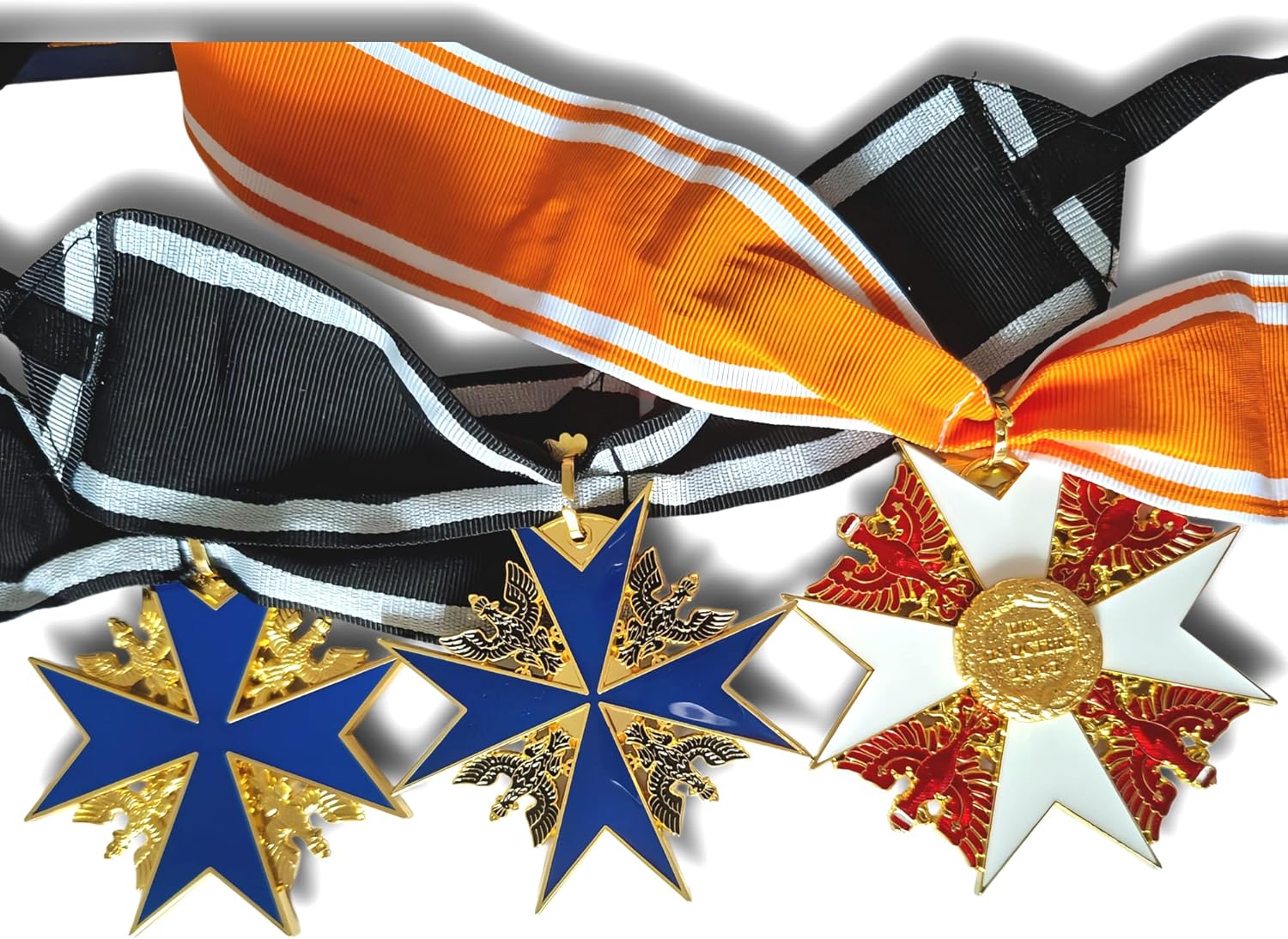 Prussian Medals Set Replica - Unique Red, Black Eagle with Grand Merite Military Awards