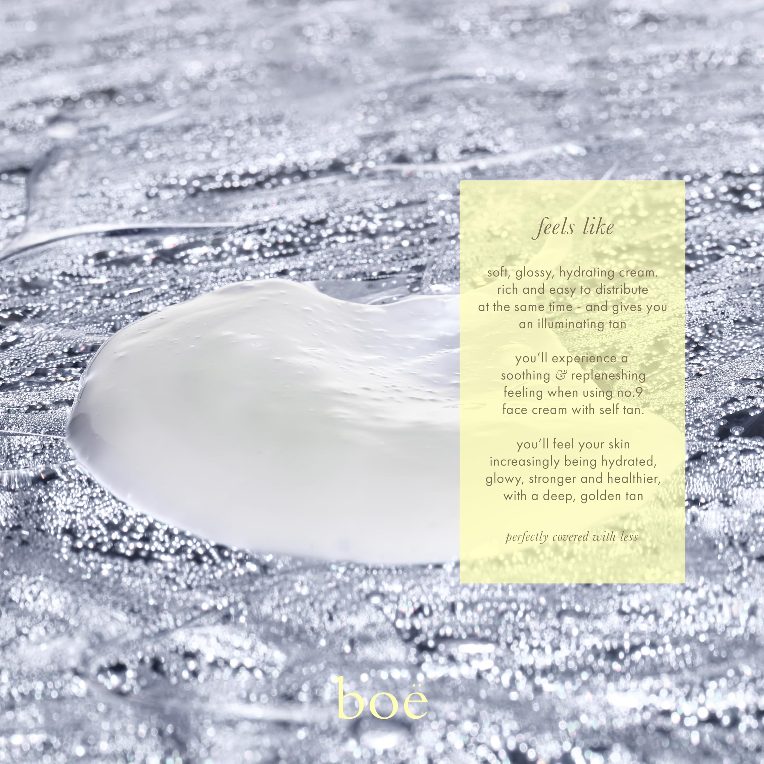 Boë No. 9 Hydrating Moisturiser Face Cream with Gradual Tan, Smooths, Softens, Anti-Ageing - Image 4