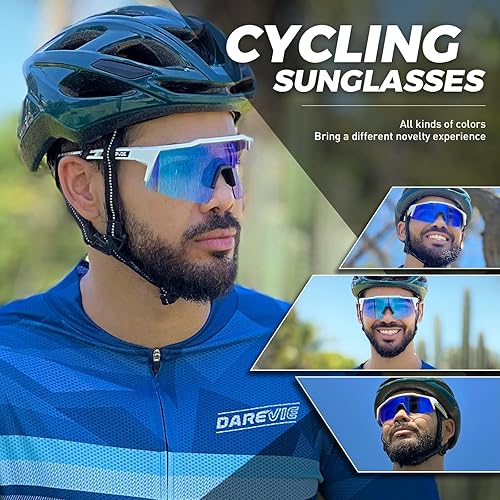 Miniatura 2 de KAPVOE Gafas de ciclismo fotocromáticas MTB Gafas de sol transparentes para bicicleta de montaña, gafas de transición, deportes de béisbol y correr
