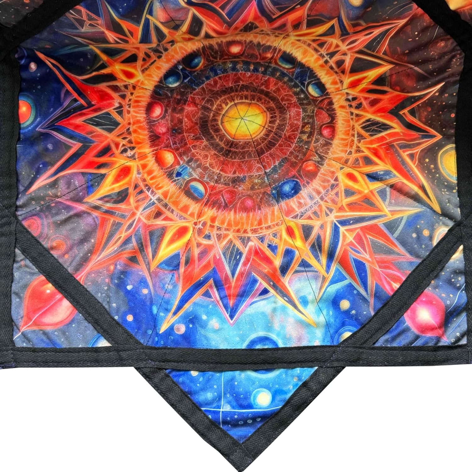Flow Star Spinning Cloth, Flowstar Spinning Octagonal Cloth, Sided Print Fingertip Rotating Juggling Toy, Spin Fingertip Toy for Beginners and Advanced(Style 7)