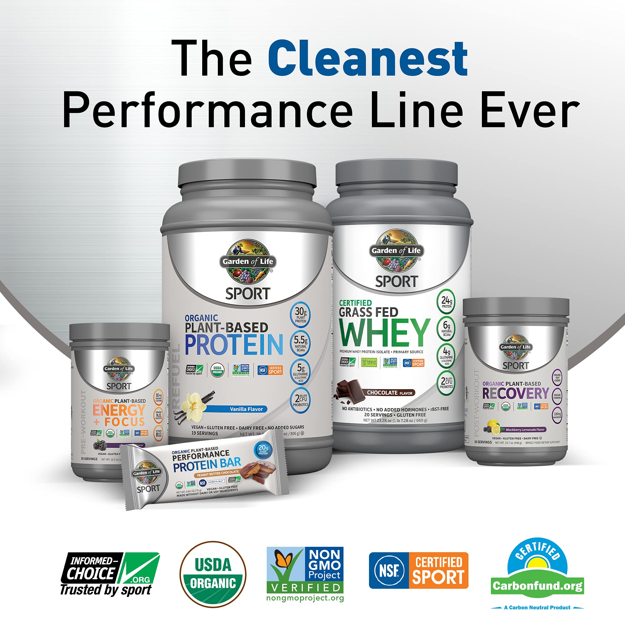 Garden of Life Sport Whey Protein Powder Chocolate, Premium Grass Fed