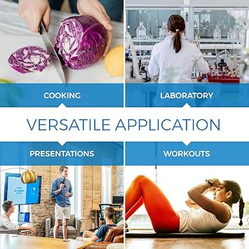 Sper Scientific Portable Digital Kitchen Timer 810015 for Cooking and Baking with Loud Alarm, 4 Channel Timer, Large Display Digital Lab and Cooking Timer, Classroom Timer for Teachers and Students
