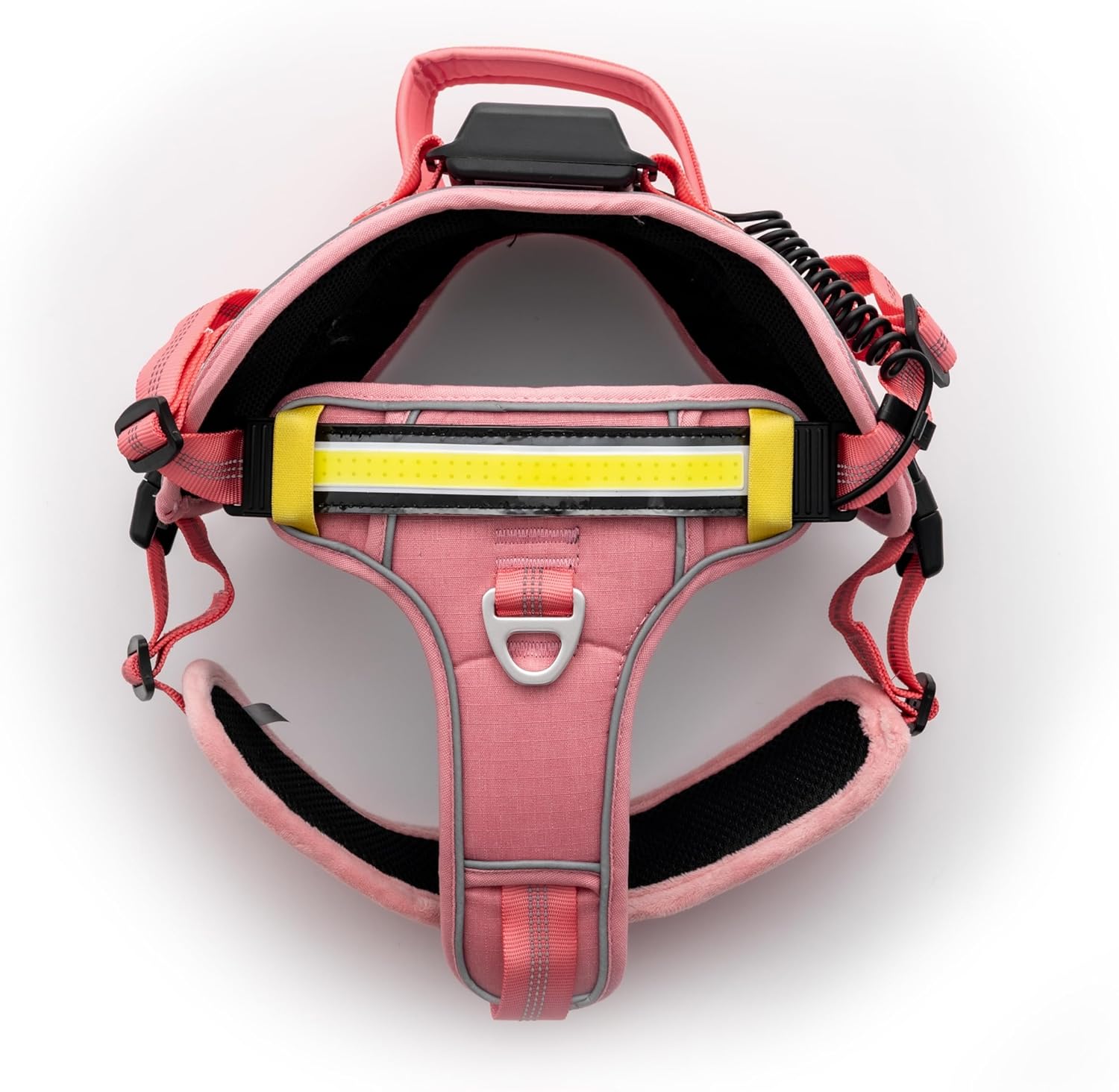 Lumi One LED Dog Harness for Night Visibility and Safety, Patent Pending, Adjustable Dog Harness Rechargeable Harness, Lumen LED Reflective Pet Apparel | Light-Up Dog Vest for Small Dogs (Pink, Small)