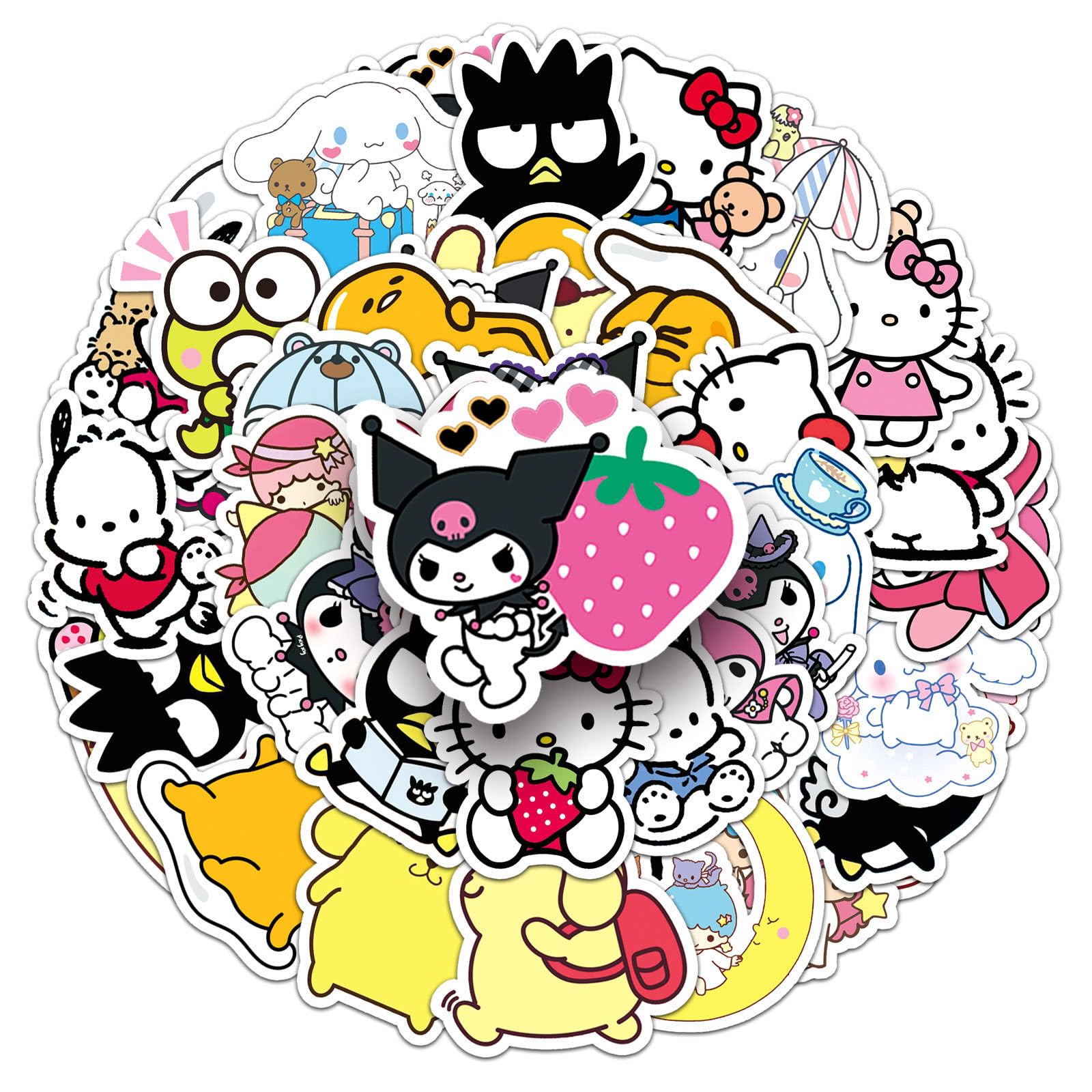 Amazon.com: 50pcs Hellokitty Kuromi Stickers for Kids Water Bottle